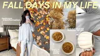 September VLOG  6am crisp mornings, bedroom transformation, fall decorating, + snickerdoodle matcha