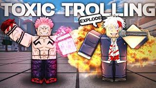 TOXIC TROLLING with GOJO and SUKUNA Movesets in Roblox Z Battlegrounds (ft. @realwckd )