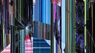 Vibrant Cracked TV Screen Loop | Broken Display Background & Colorful Visual Effect