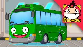 A Bus Covered in Bubbles | Easy Clean Repair Shop | Cartoons | REDMON