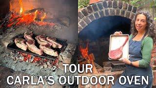 Tour Carla's Outdoor Fireplace and Grilling Setup