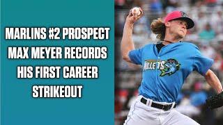 Marlins #2 Prospect Max Meyer Records His First Career Strikeout!