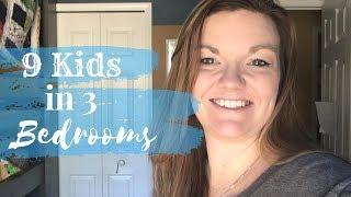 Large Family House Tour Part 1 || Kids Bedrooms || 9 Kids in 3 Bedrooms