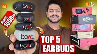 Top 5 Best Earbuds Under 1500 Rs|Best TWS Earbuds Of 2024| Boat 161,Boat 131 & More|