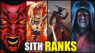 Every Sith Rank and Title In All of Star Wars Explained