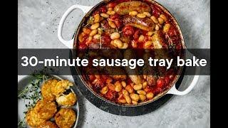 30-minute sausage tray bake | Woolworths TASTE Magazine