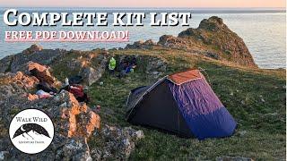 Wild Camping Kit List | Everything I Use