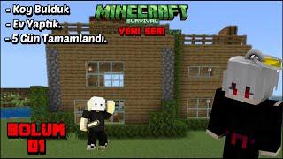 Yeni Minecraft Serimiz! | Minecraft Survival | Bölüm 1 | w/@Rgeditz311