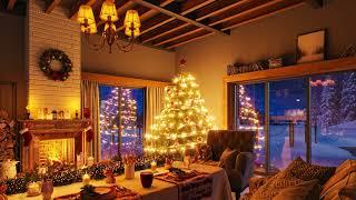 Instrumental Christmas Music with Crackling Fireplace | Cozy Christmas Music Ambience