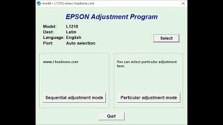 How to Reset Epson L1210 Using Resetter