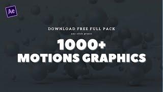 Motions Graphics Elements Pack Action Library Motion Presets | Free After Effect Template