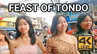 UNFORGETTABLE EXPERIENCE | HAPPY FEAST and ACTION | WALK in TONDO MANILA Philippines [4K HDR] 