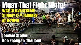 LIVE!  Muay Thai Fight Night | Koh Phangan - 9:20pm Saturday 12 January