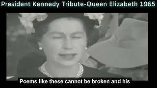 President J F Kennedy Tribute - Queen Elizabeth in 1965 #queenelizabeth #kennedy