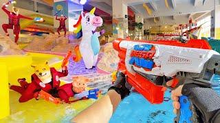 Nerf War | Water Park & SPA Battle 8 (Nerf First Person Shooter)