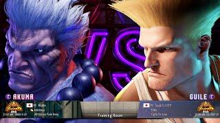 SF6 | Akuma(Noble) VS Guile(Syuji) | High Level