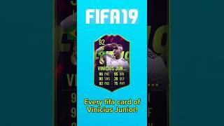 Every fifa card of Vinicius jr from fifa19-25#shorts #football #fifa #fut #fc25 #vinijr #vinicius