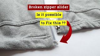 How to Repair Broken Zipper Slider on Jacket |DIY Easy Way to Fix Broken Zipper Bottom Stop Tutorial