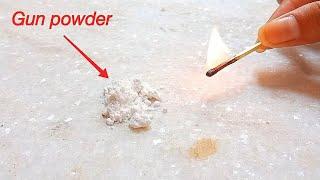 homemade gun powder from sugar , making and testing