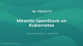 Mirantis OpenStack on Kubernetes