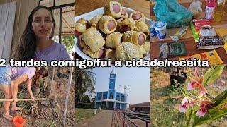 Fui a cidade/supermercado/tardes comigo/enroladinho de salsicha/colhi açafrão