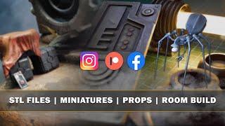 Custom Diorama Kit Bashed STL Props and Miniatures | Rebel Base Builds Patreon!