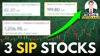 Buying 3 SIP Stocks Every Month For LONG Term Investing? Aceink Market Analysis | #sipstocks #profit