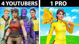 4 Youtubers vs 1 Fortnite Pro (REMATCH)