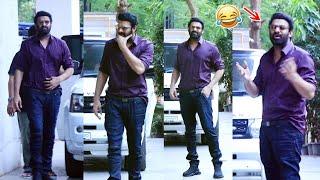 Prabhas Making Fun with Reporters | Prabhas Stylish Looks at Om Raut House about Adi Purush | FC