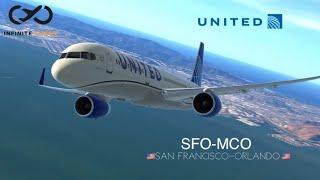 Infinite Flight: San Francisco (SFO) to Orlando (MCO) | TIMELAPSE | United Airlines B757-200