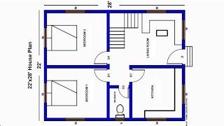 #Shorts 22x28 House Plan 2bhk || 22x28 Gharka Naksha || 616 Sqft House Plan || Home Design Decore