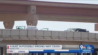 4 hurt in possible wrong-way crash in West EP