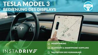 Tesla Model 3 Displaybedienung, Menüführung - Tesla Kurzanleitung INSTADRIVER