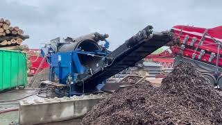 HDS-M  - Aufbereitung von zerkleinertem Wurzelholz / Processing of  Shreeded Root Wood