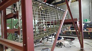 Video 253 Restoration of Lancaster NX611 Year 7.  the start of FN 5 front turret assembly