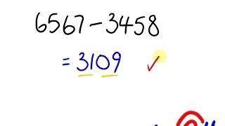 Subtraction Trick - avoid the borrowing!  Easy maths lesson.