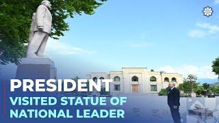 President Ilham Aliyev visited statue of National Leader Heydar Aliyev in Ismayilli city