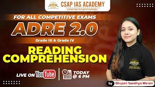 READING COMPREHENSION | ADRE 2.0 | CSAP IAS ACADEMY