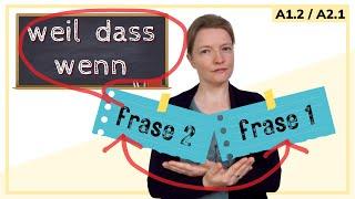 WEIL, DASS, WENN: Cómo conectar frases en alemán A1.2 / A2.1