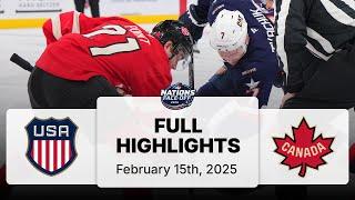 United States vs. Canada | 4 Nations Face-Off Highlights | February 15, 2025