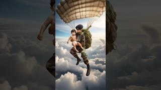 Indian Army Child saved Falling Boy in the Middle Of Sky#ai #army