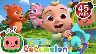 High Five Song + More Animal Adventures  | CoComelon Animal Time for Kids