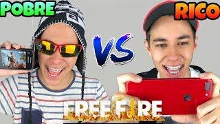 RICO VS POBRE FREE FIRE (muito engraçado)