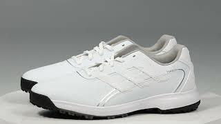 adidas Traxion Lite Max SL Golf Shoes (White/Silver/Black)