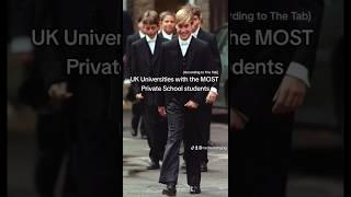 UK Unis with the most private school students #university #student #privateschool #studentlife #uni