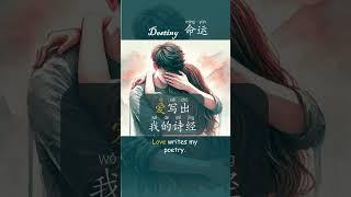 Learn Chinese song "Destiny" with English lyrics and Pinyin，《命运》#汪苏泷 #张碧晨 #shorts