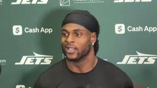 Raiders Head Coach Antonio Pierce reacts to Davante Adams trade