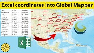 Importing Excel coordinates into Global Mapper