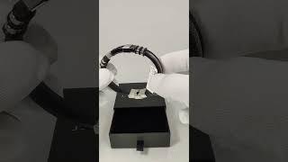 Браслет мужской черный на подарок из каучука Jewellman