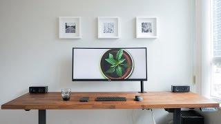 DIY Dream Desk Setup - Clean Modern Wood Design